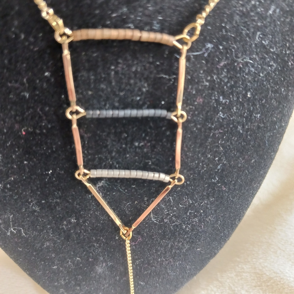 Elly Beaded Ladder Opera Necklace